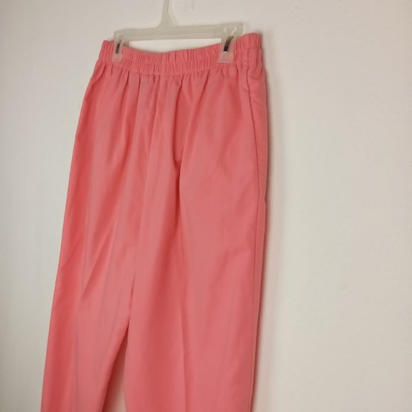 Karen Scott Women's Pink Pants Size 16 Stretch Elastic Waist Front Pockets - Picture 6 of 12